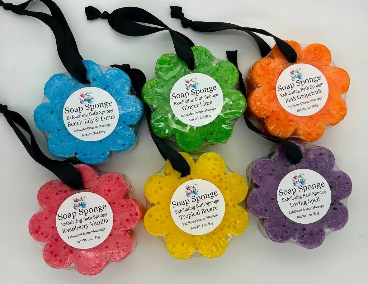 Flower Soap Infused Bath Sponges