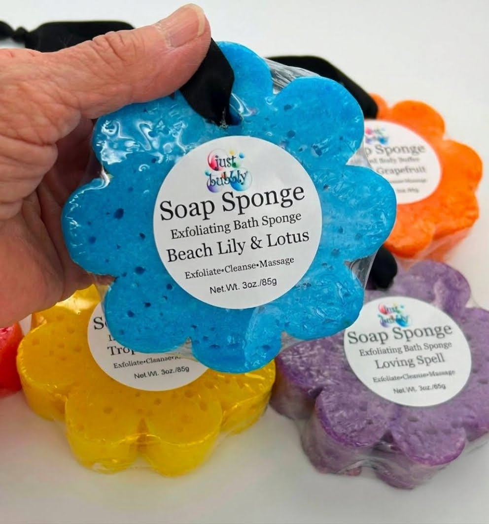 Flower Soap Infused Bath Sponges