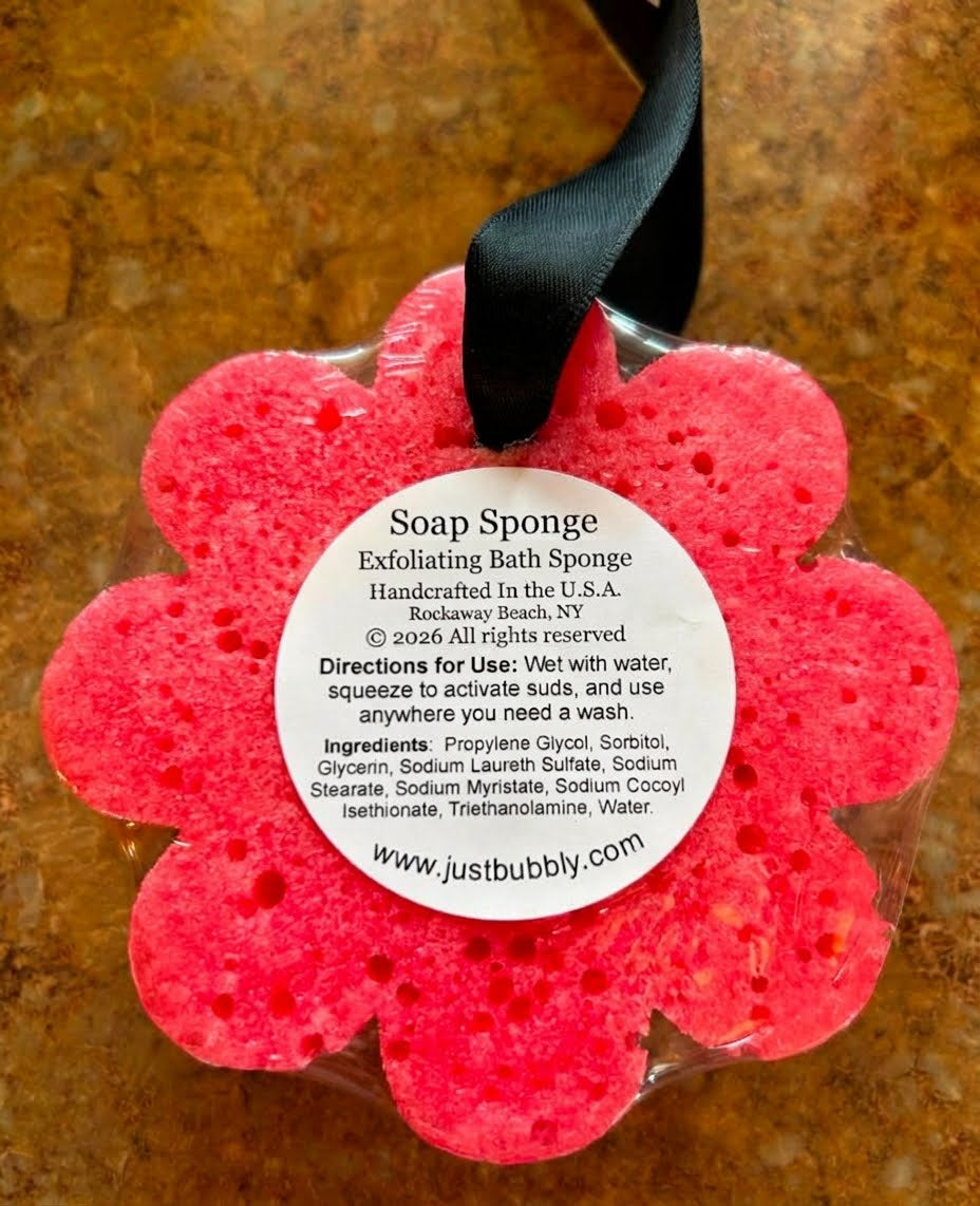 Flower Soap Infused Bath Sponges