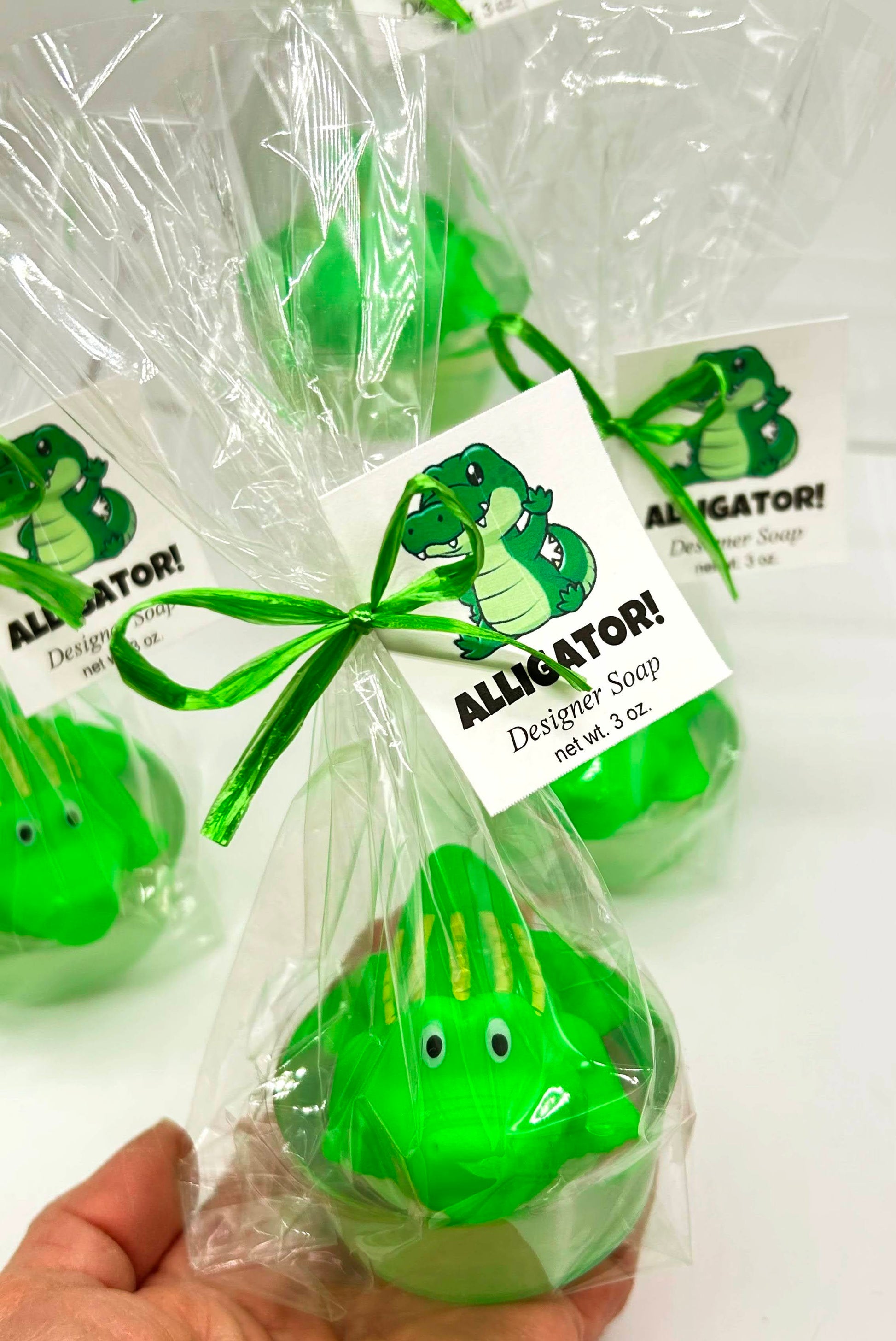 alligator-glow-toy-soapsingle with packaging