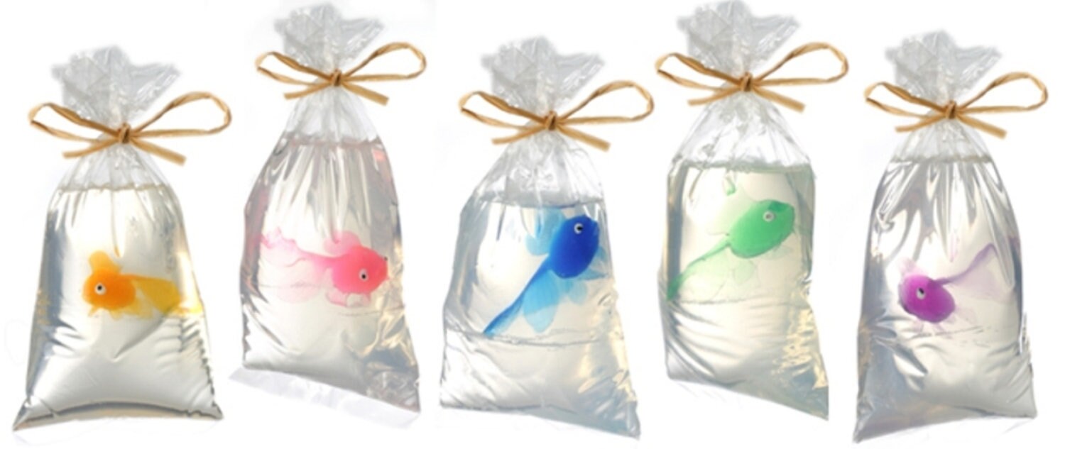 Fish in a bag soap in five different color fish 